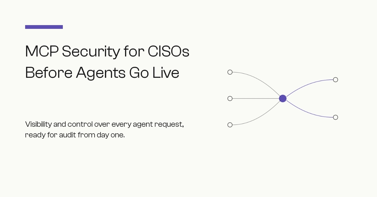 Guide cover: MCP Security, a CISO's guide to agent-tool risk