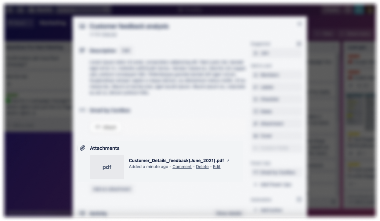 Customer data detected in Trello