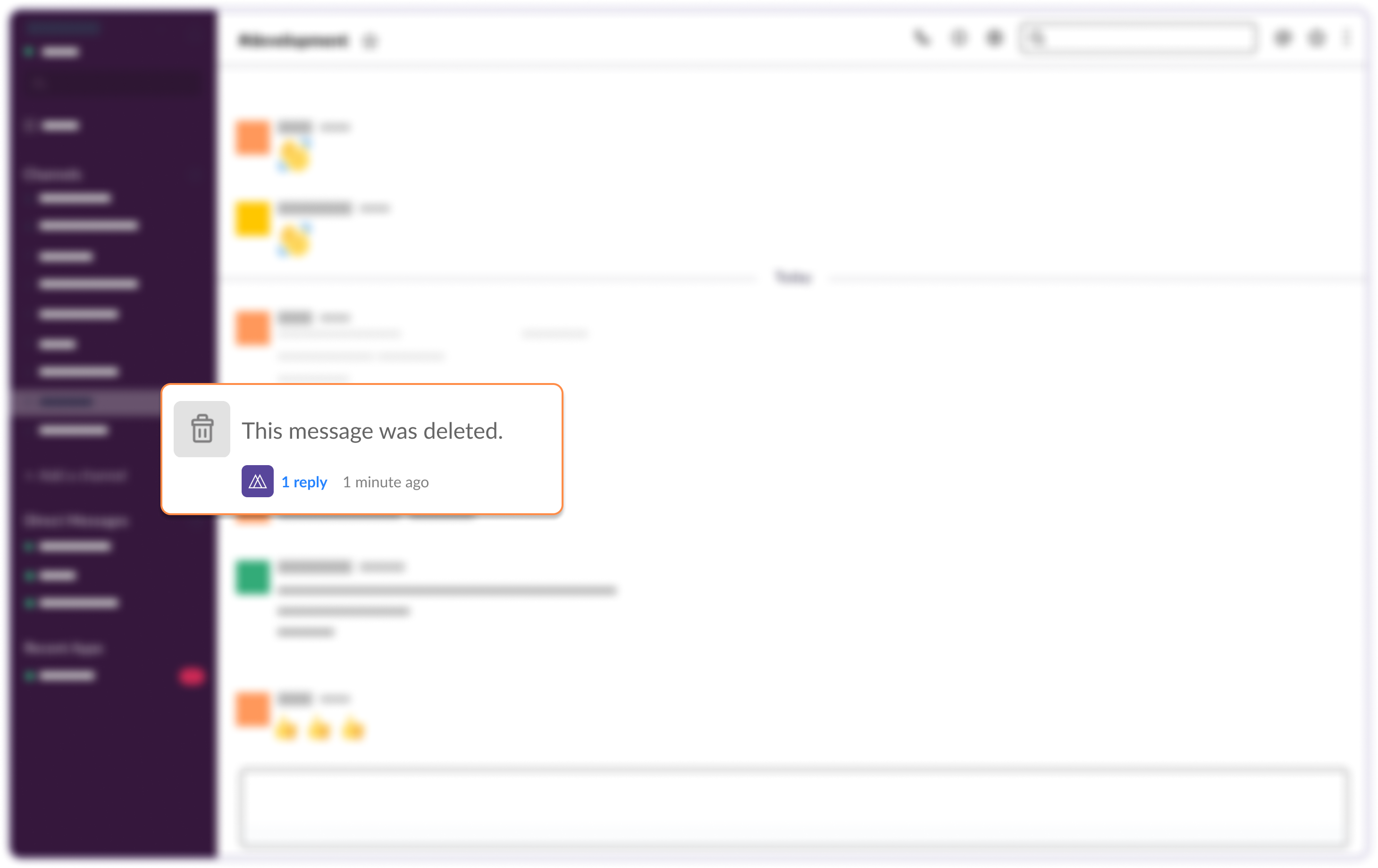 Automatic redaction in Slack