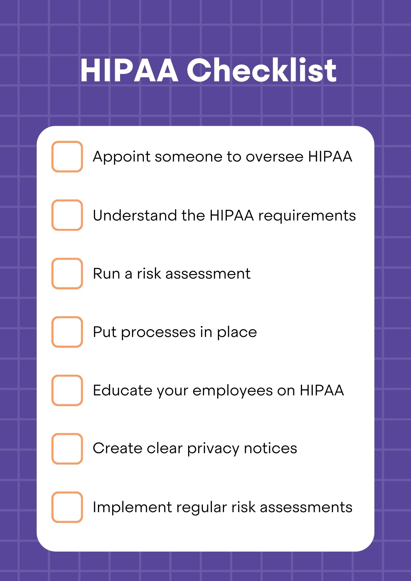 HIPAA checklist image