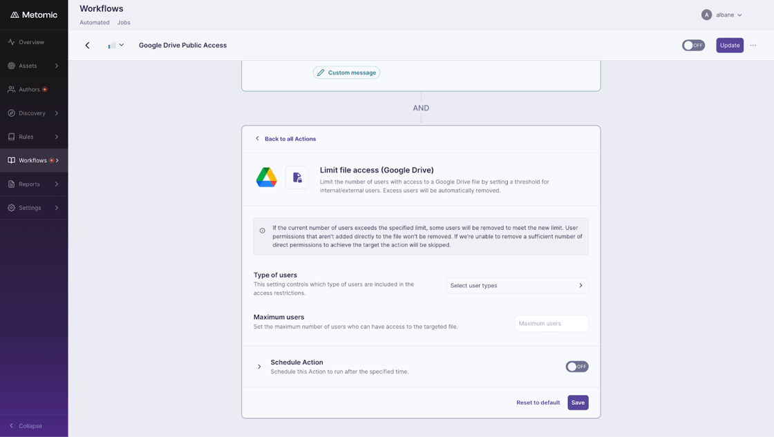 limit access in google drive