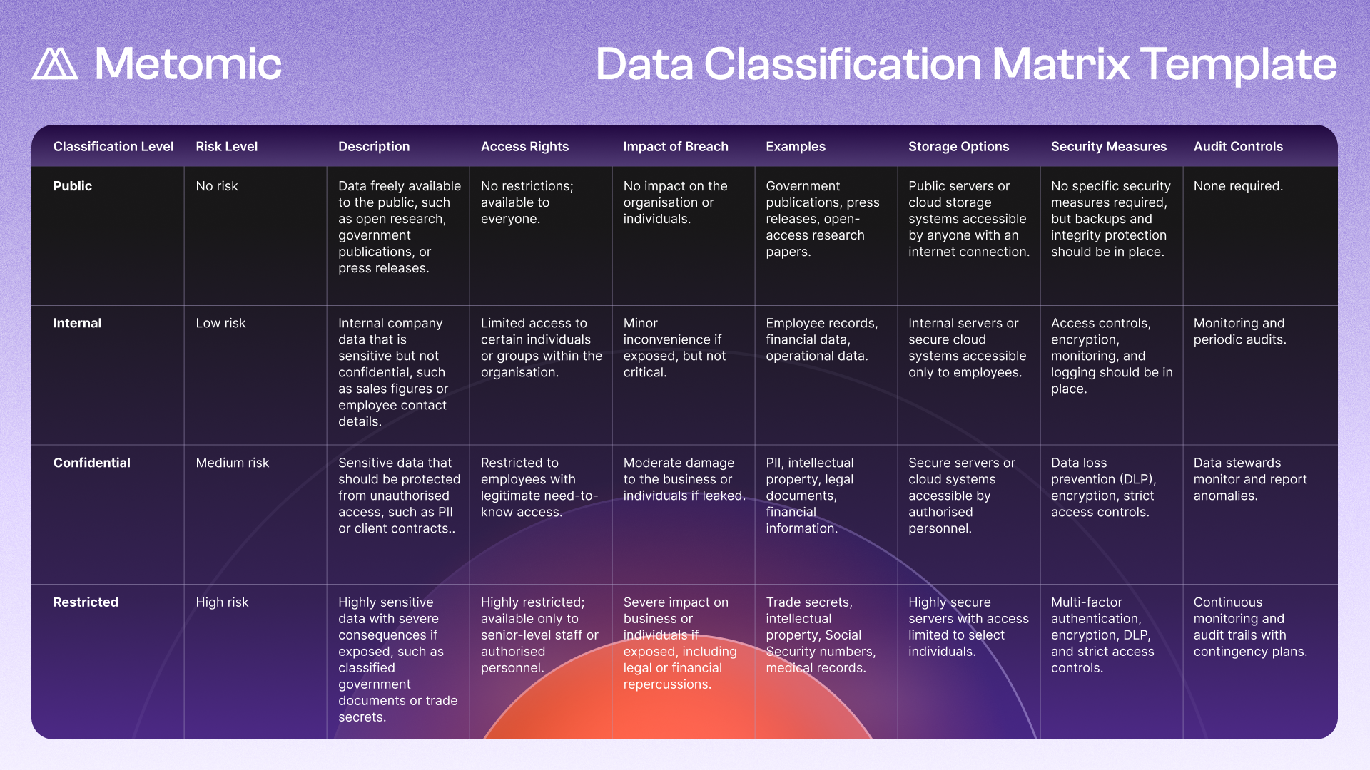 Data Classification Matrix Template